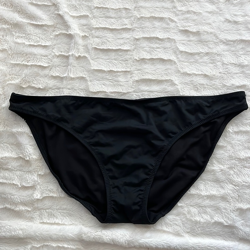 Low rise XL black bikini bottoms